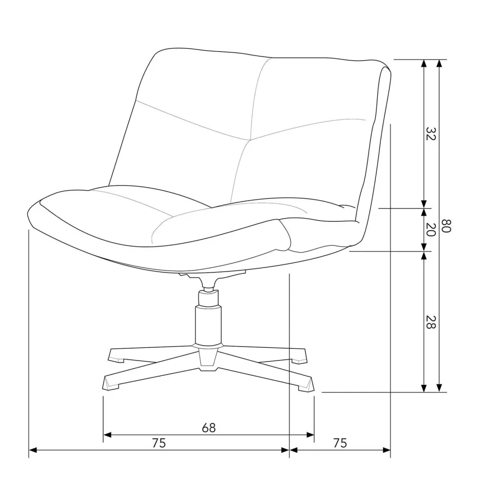 WOOOD Exclusive Draaifauteuil Vinny New