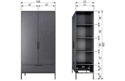 Woood Kledingkast Adam New