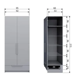Woood Kledingkast Kast Pure New