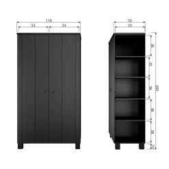 Woood Kledingkast Ties Outlet