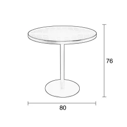 Zuiver Bistrotafel Albert ( 80 Cm)^ Tuintafels