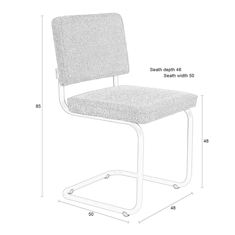 Zuiver Eetkamerstoel (Set Van 2) Ridge Soft Hot