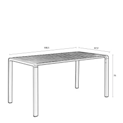Zuiver Tuintafel Vondel (87,2X168,5 Cm)^ Tuintafels